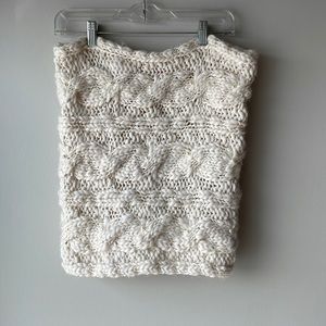 Knit Scarf with Gold Specs and Pearls